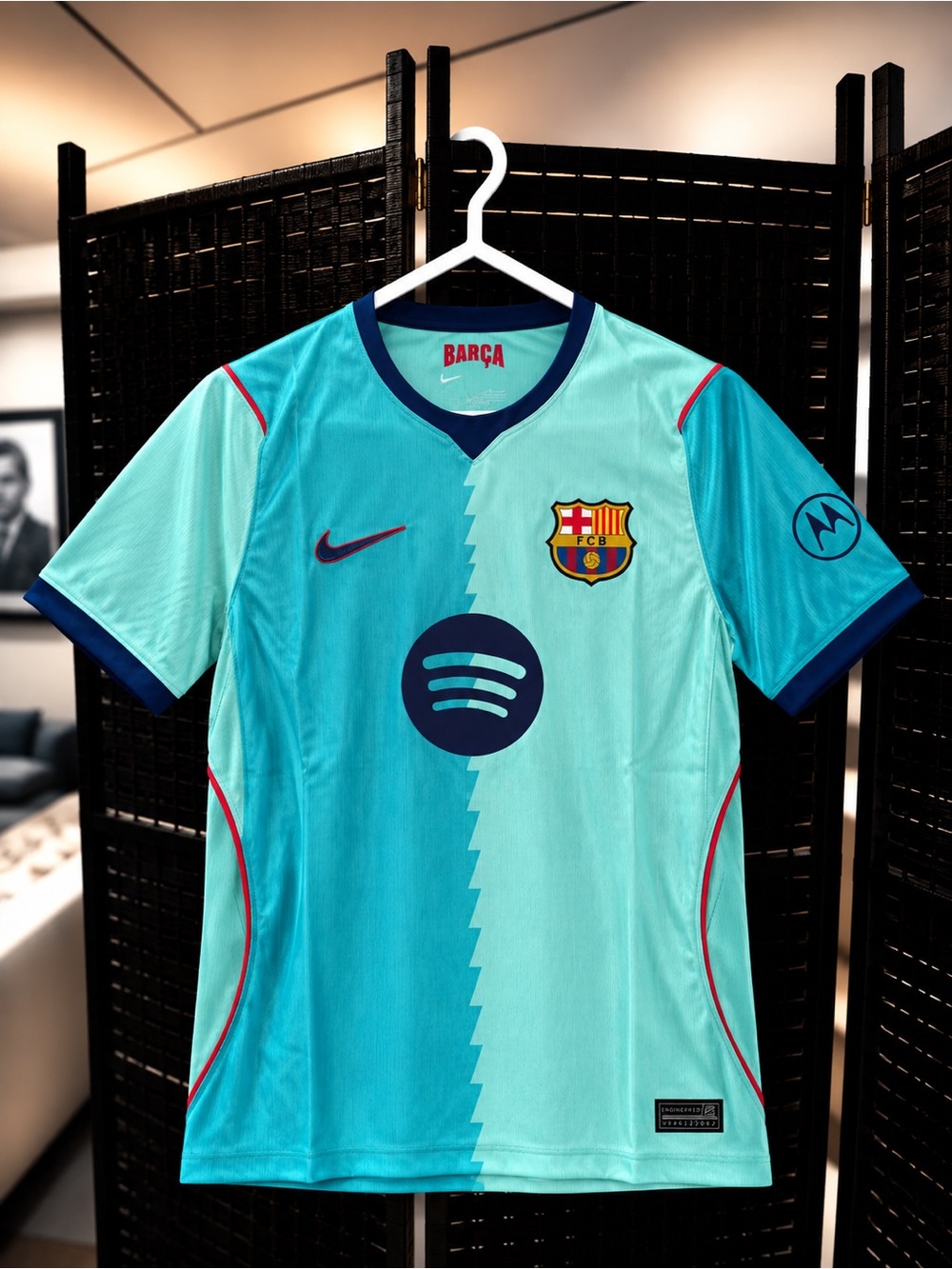 Barcelona Away 26-27 Teal Soccer Jersey